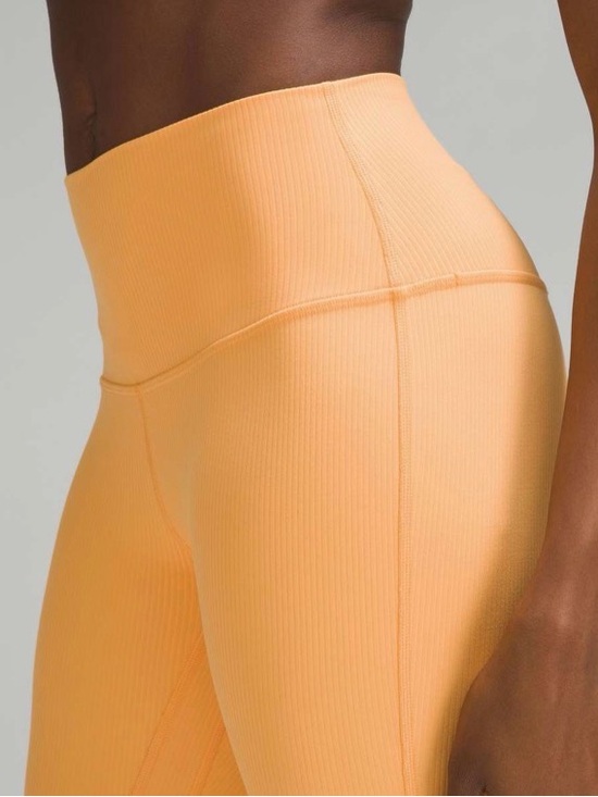lululemon athletica Pants - Lululemon Align Ribbed High-Rise Pant 25" Mango Dream size 4